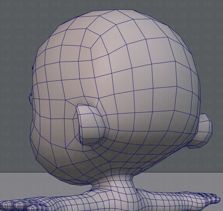 Cartoon children basemesh 3D Model Collection_77