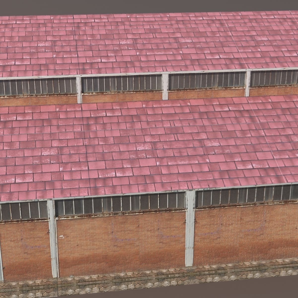 Factory Hangar Low Poly 3d Model Low-poly 3D model_5