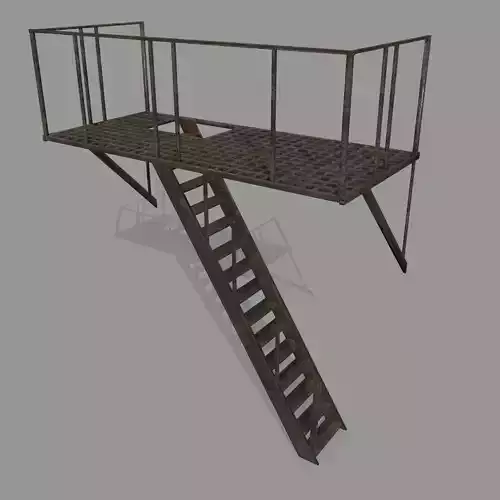 Fire Escape Low-poly 3D model