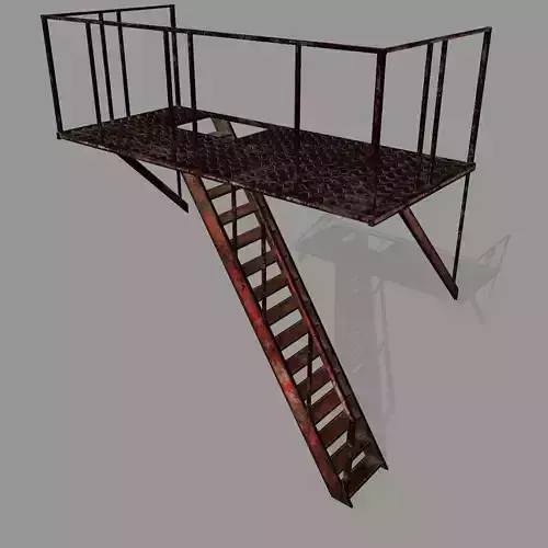 Fire Escape Low-poly 3D model