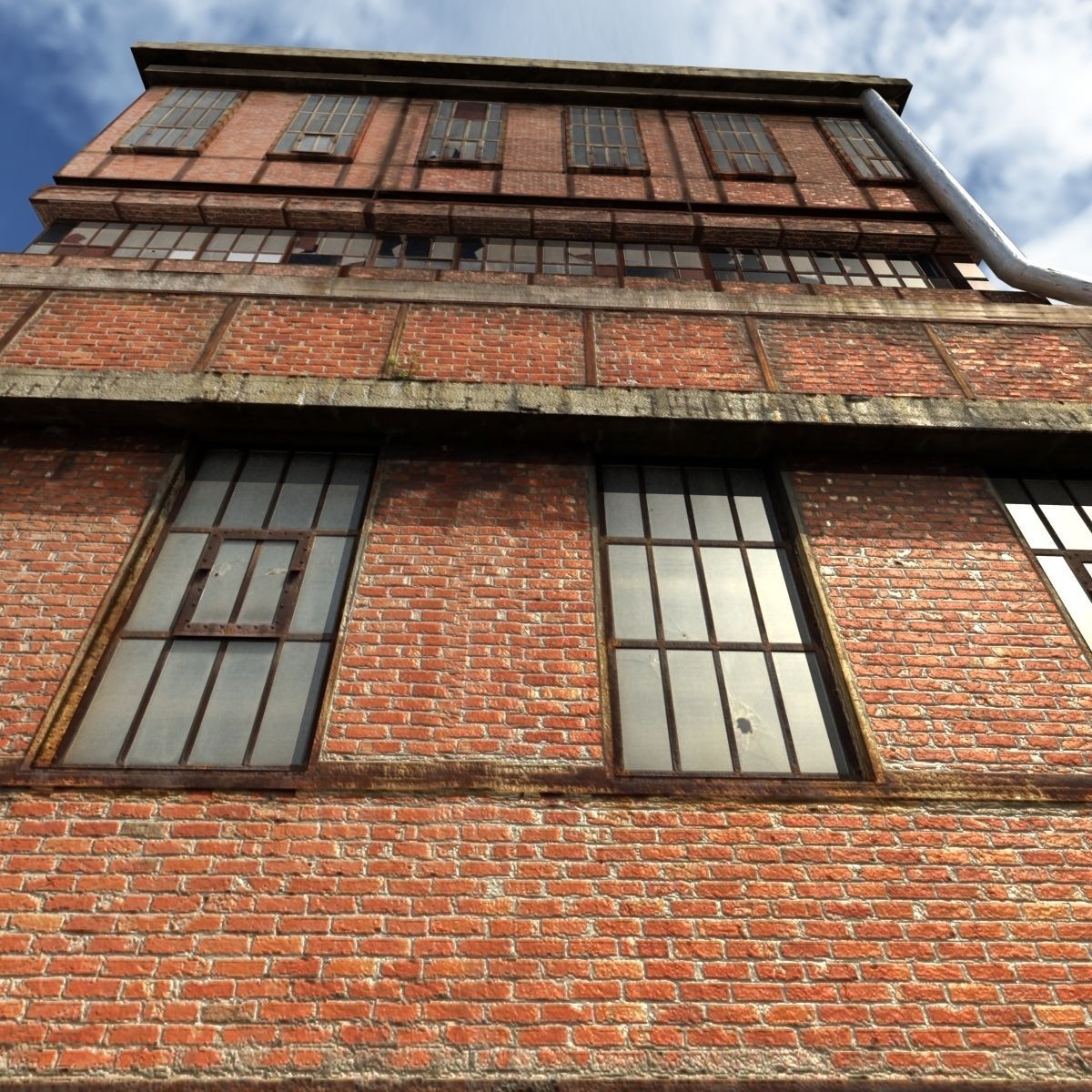 Factory Low poly Building 3d Model 3D model_4