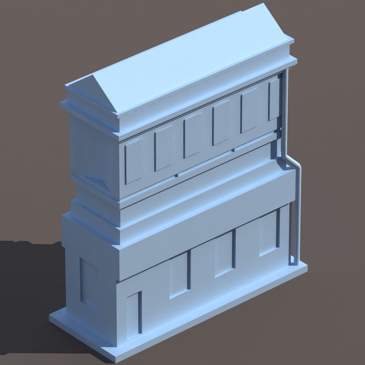 Factory Low poly Building 3d Model 3D model_11
