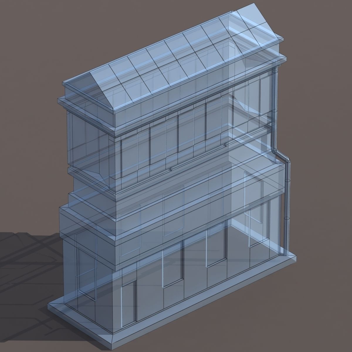 Factory Low poly Building 3d Model 3D model_10