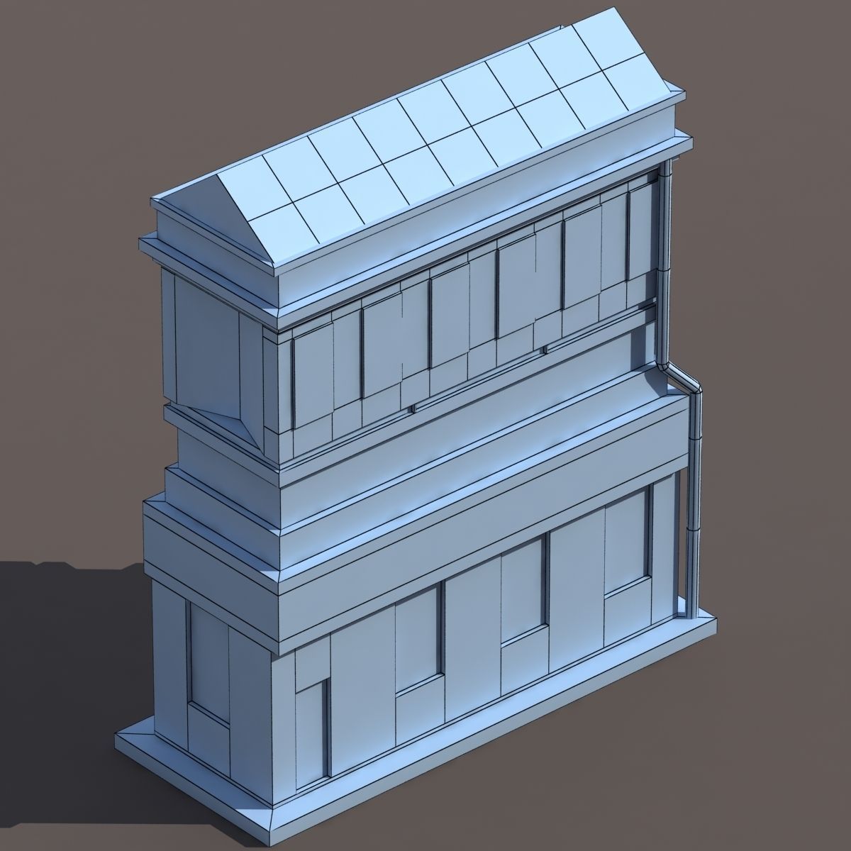 Factory Low poly Building 3d Model 3D model_12