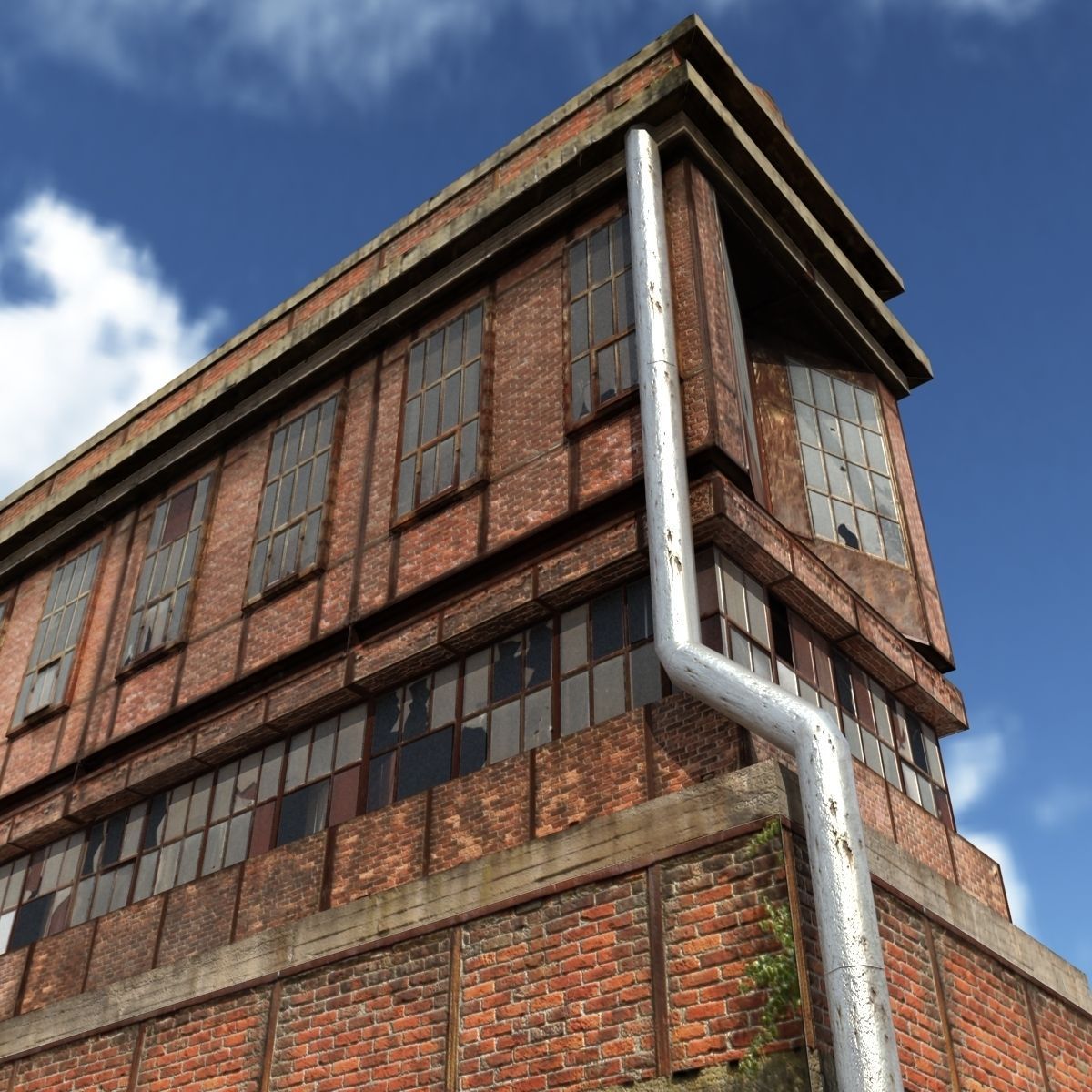 Factory Low poly Building 3d Model 3D model_5