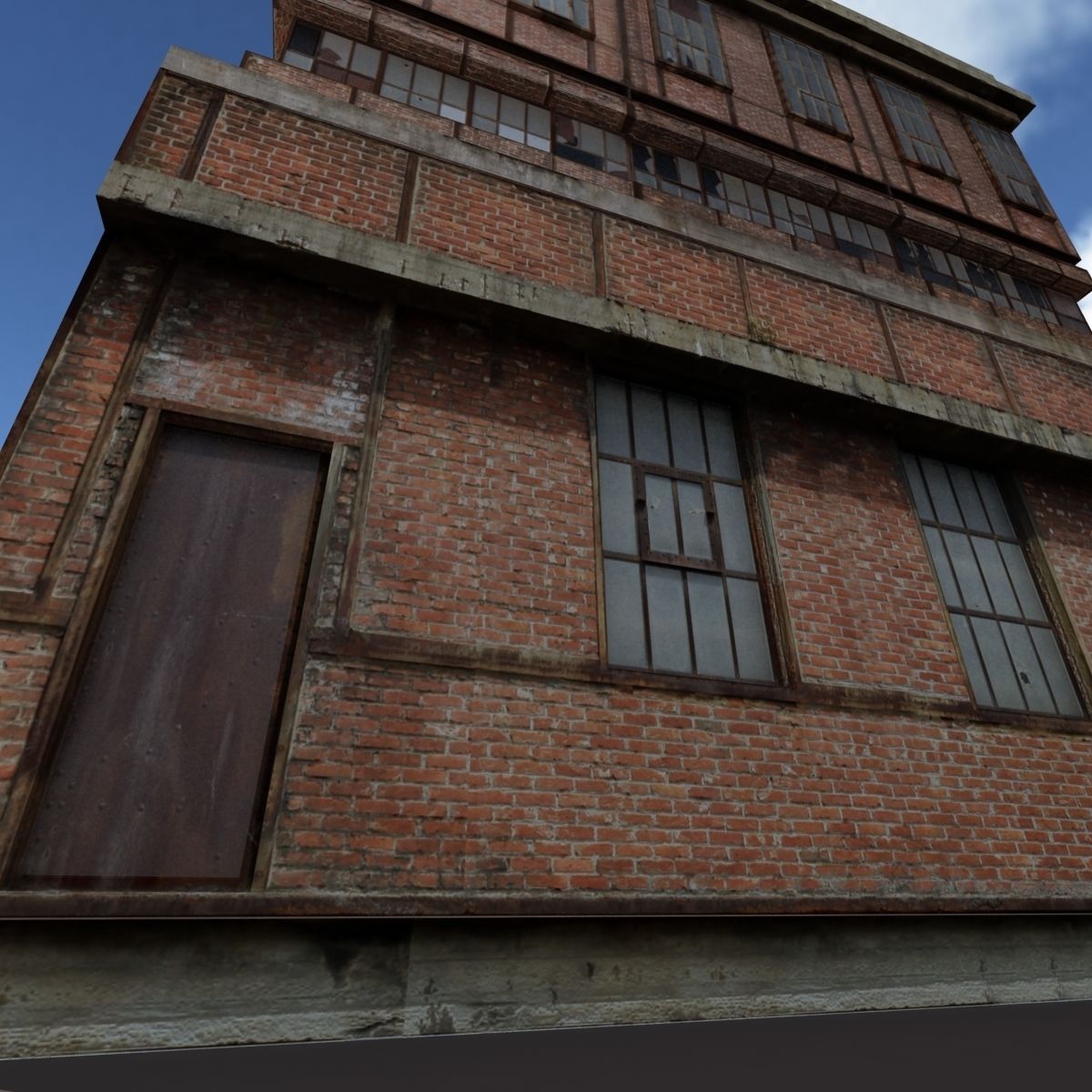 Factory Low poly Building 3d Model 3D model_7