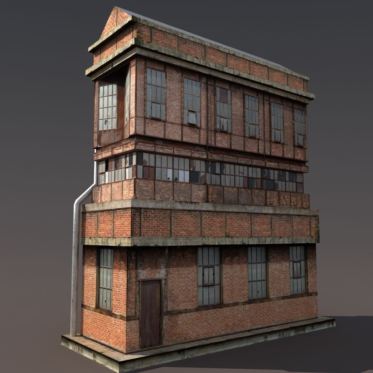 Factory Low poly Building 3d Model 3D model_1