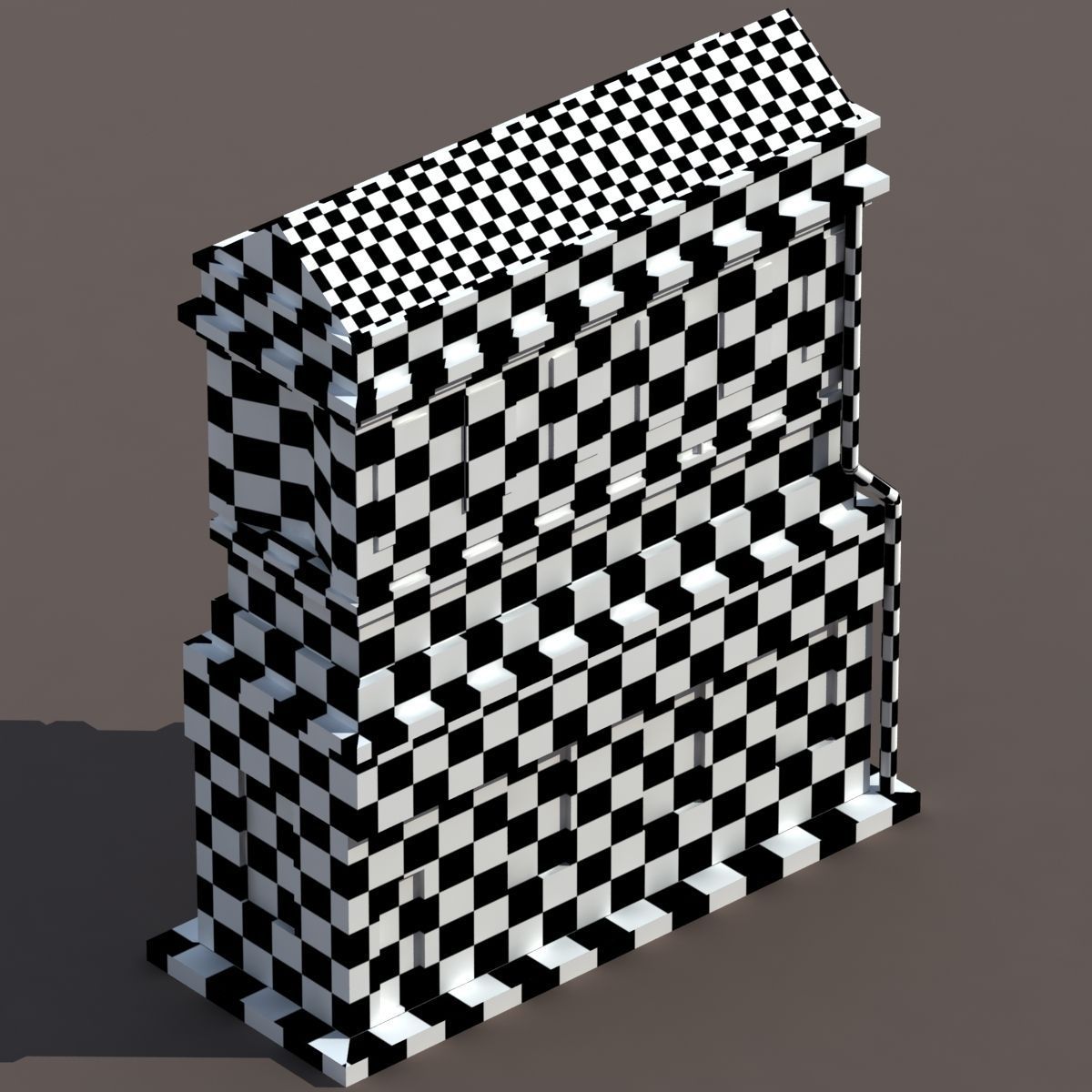 Factory Low poly Building 3d Model 3D model_8