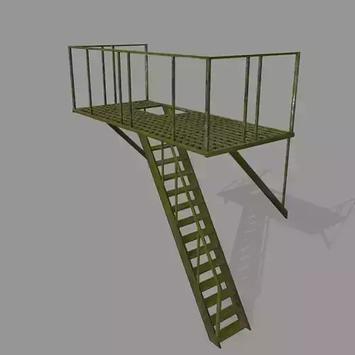 Fire Escape Low-poly 3D model