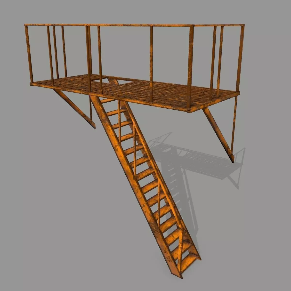 Fire Escape Low-poly 3D model