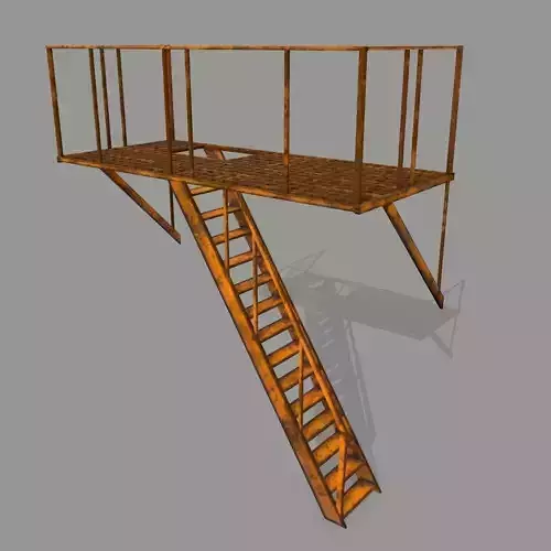 Fire Escape Low-poly 3D model