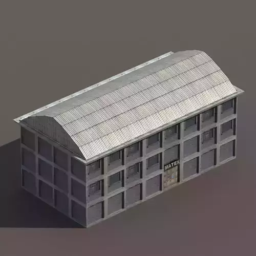 Factory Low poly Modular 3d Model Low-poly 3D model