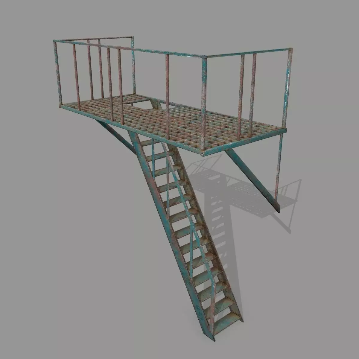Fire Escape Low-poly 3D model