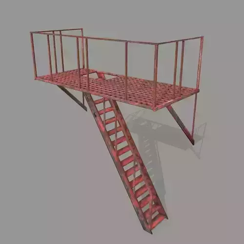 Fire Escape Low-poly 3D model