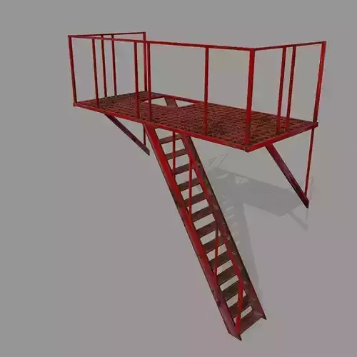 Fire Escape Low-poly 3D model