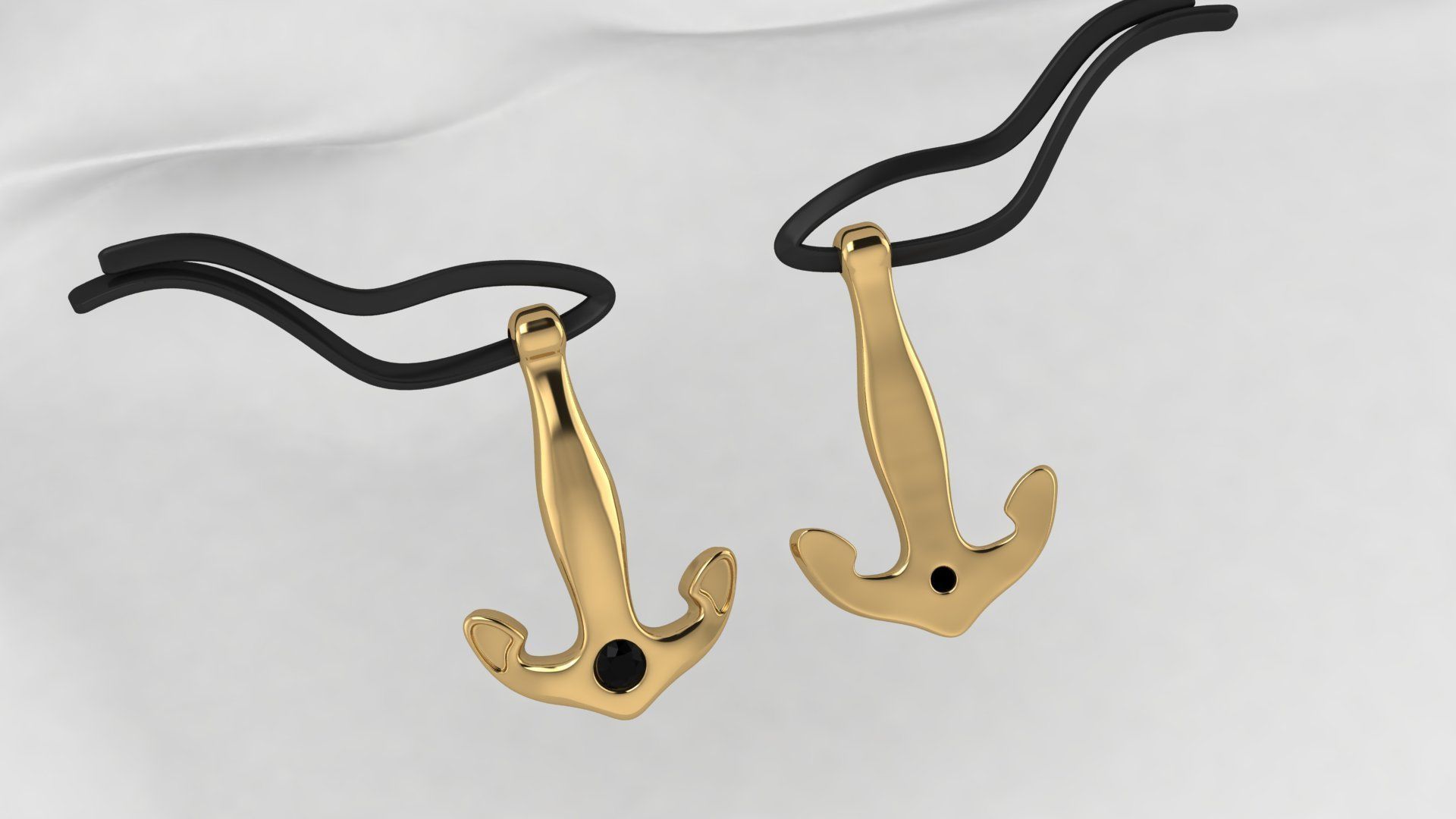 golden  anchor knot 3D print model_2