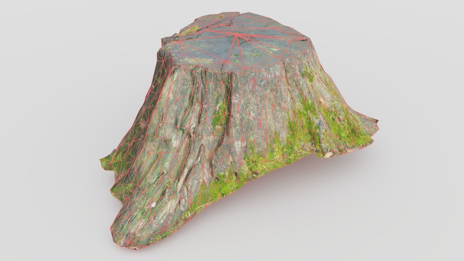 Tree Stump 1 Low-poly 3D model_3