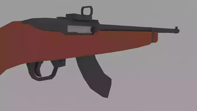 Low Poly Ruger 22 Rifle Low-poly 3D model