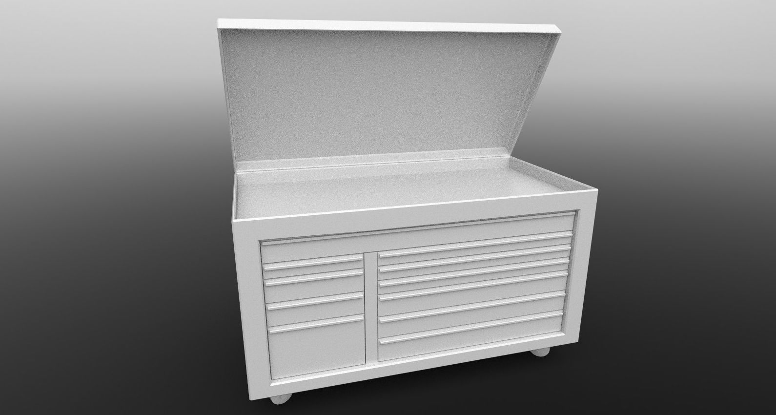 Snap On like Mechanic Toolbox Low-poly 3D model_2