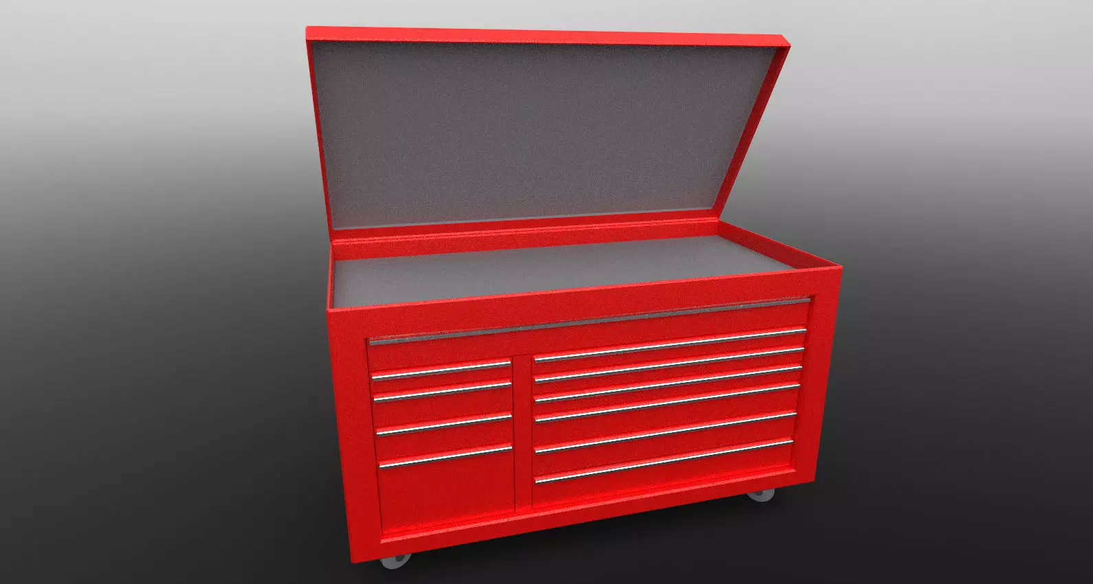 Snap On like Mechanic Toolbox Low-poly 3D model_0