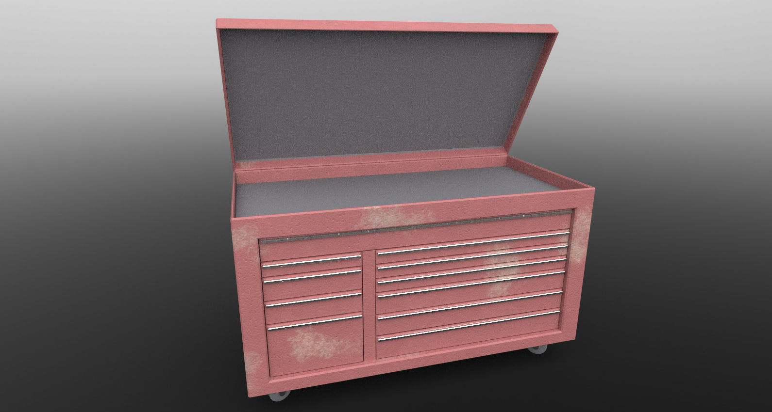 Snap On like Mechanic Toolbox Low-poly 3D model_1