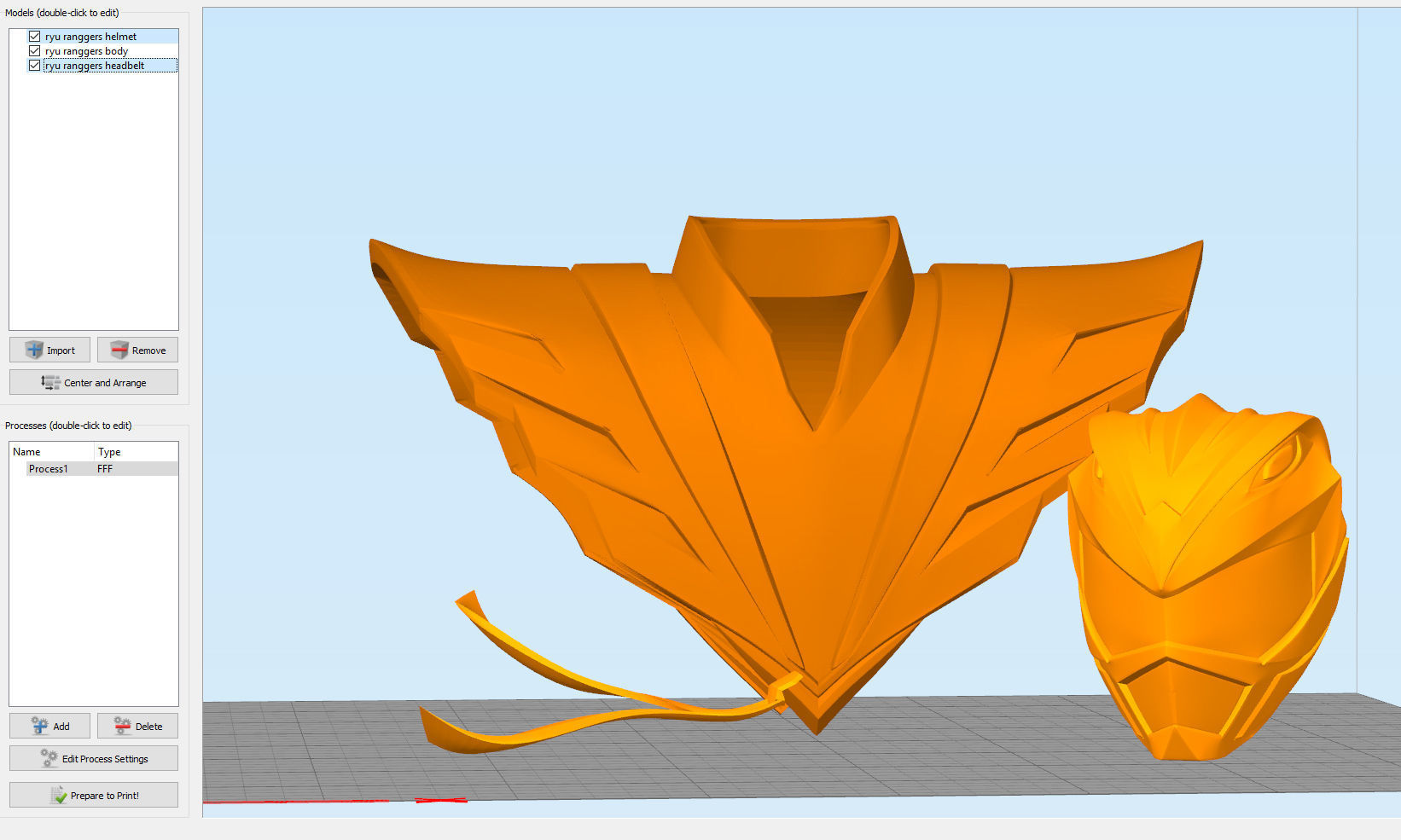 Ryu rangger 3D print model_4