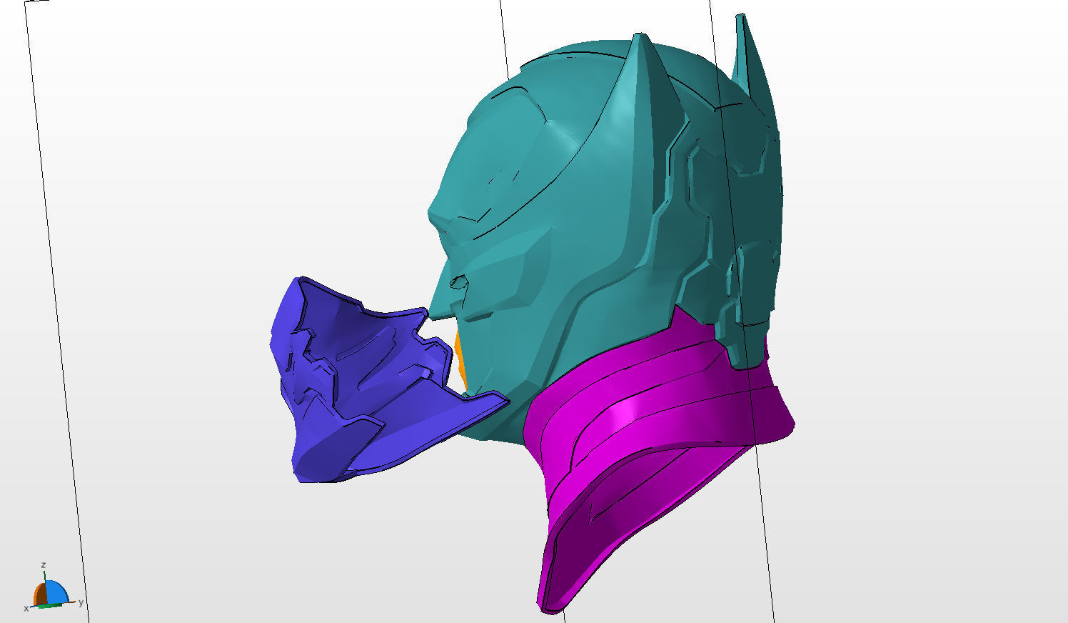 Batman Injustice 2 - Insurgent mask 3D print model_2