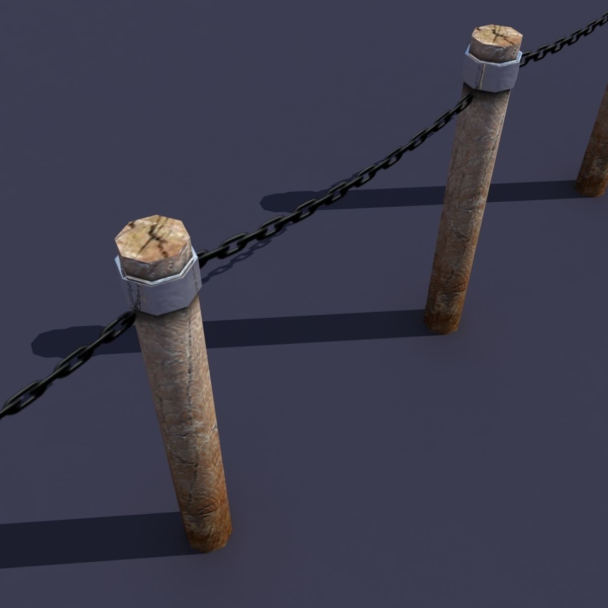 Fence Low Poly 3d Model gate - gate Low-poly 3D model_8