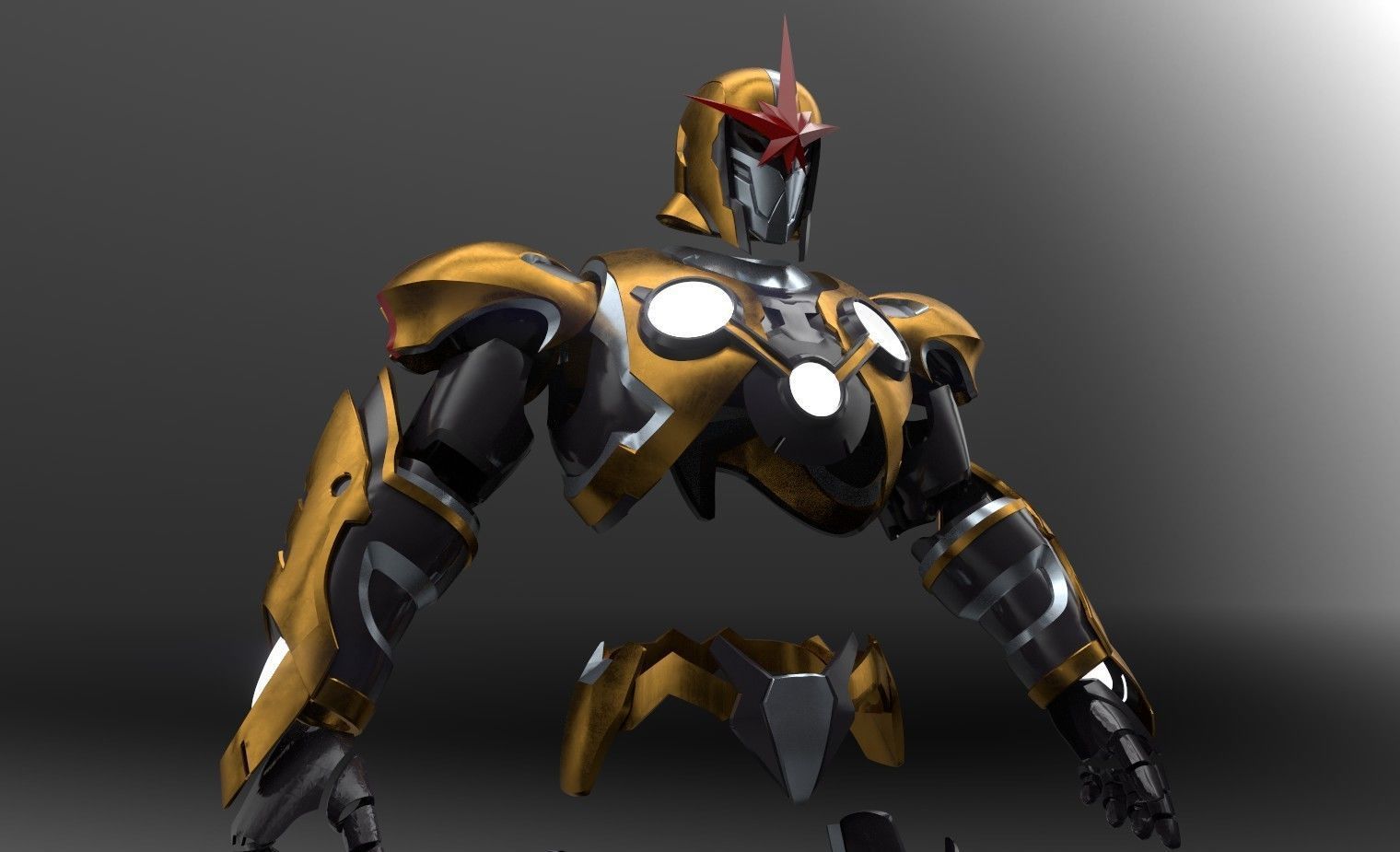 nova prime marvel armor 3D print model_1