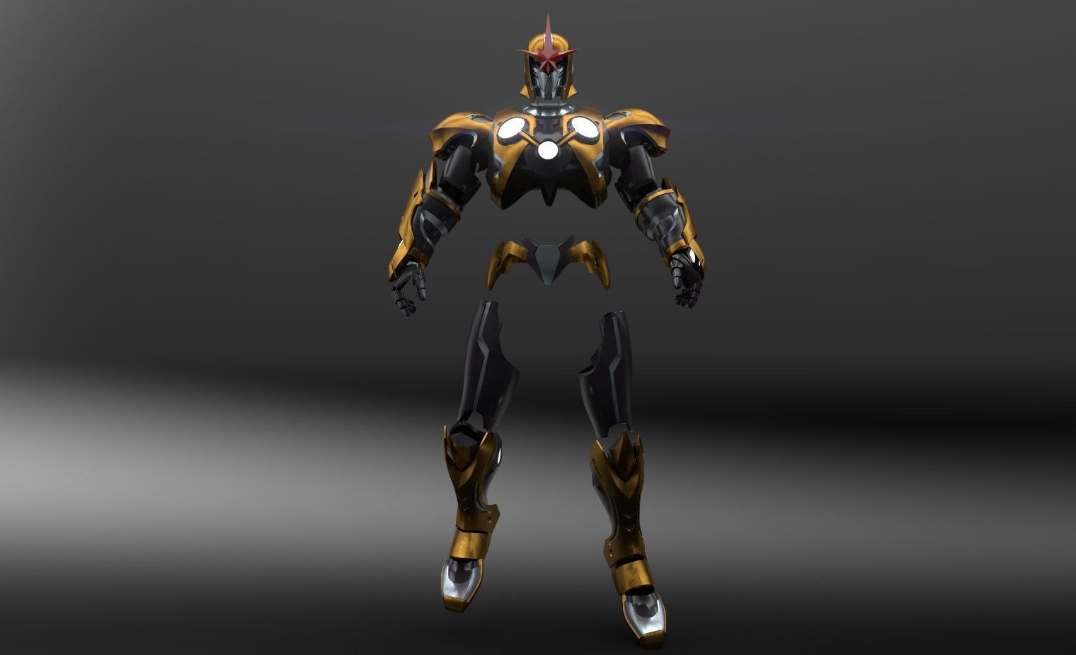 nova prime marvel armor 3D print model_2