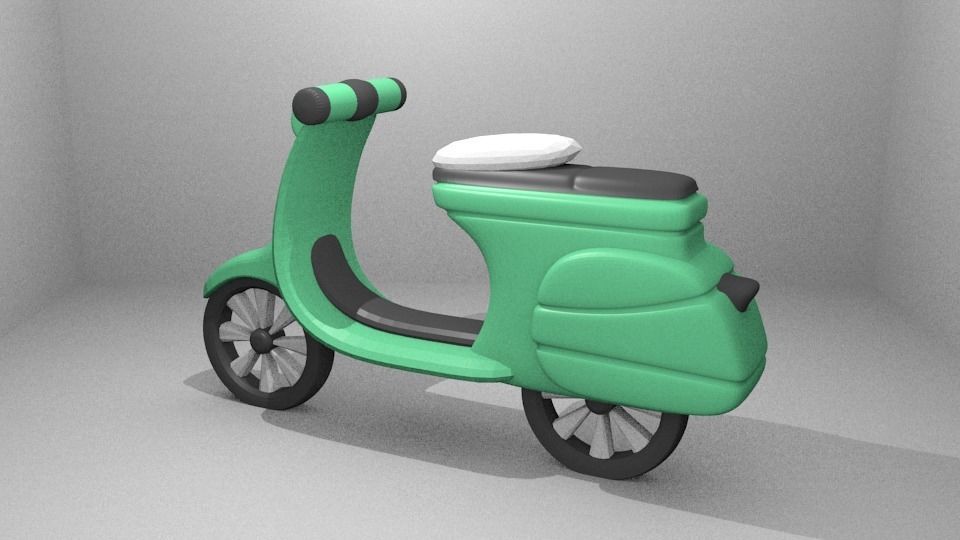 Simple Vespa 3D print model_24