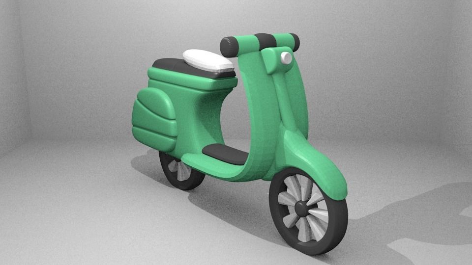 Simple Vespa 3D print model_14