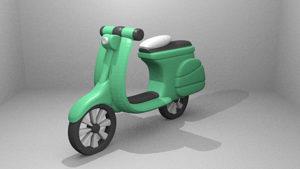 Simple Vespa 3D print model_23