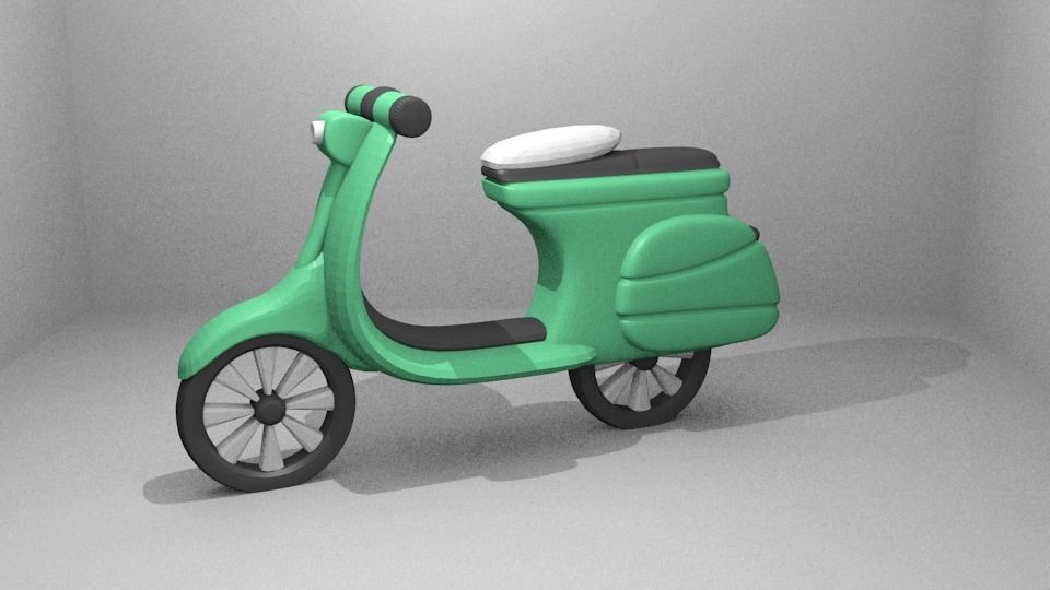 Simple Vespa 3D print model_21