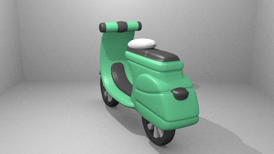 Simple Vespa 3D print model_22