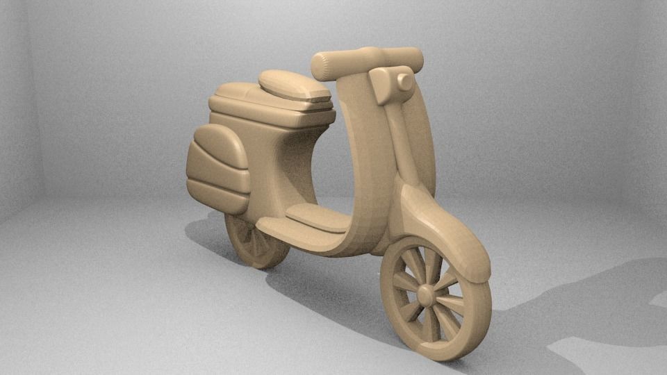 Simple Vespa 3D print model_1