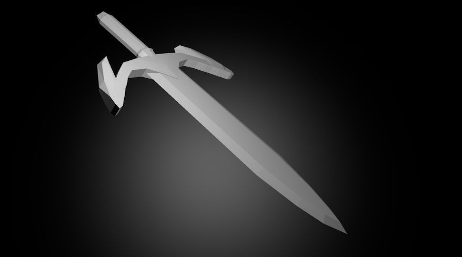 Low-Poly Dagger sword Free low-poly 3D model_2