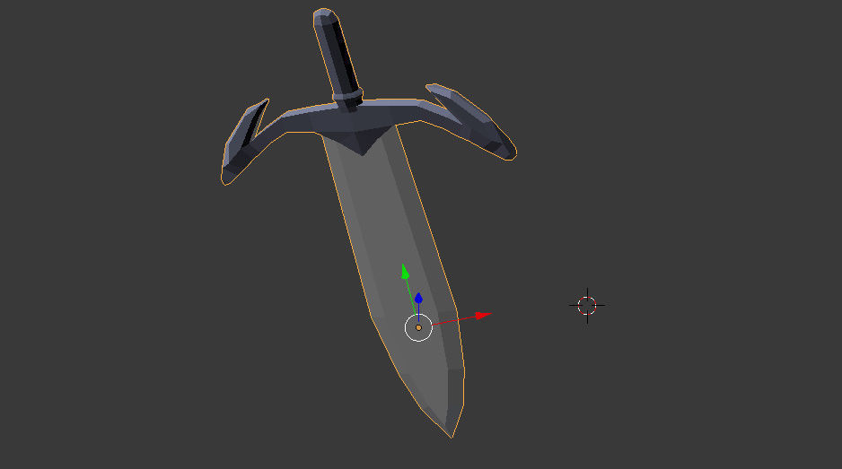 Low-Poly Dagger sword Free low-poly 3D model_4