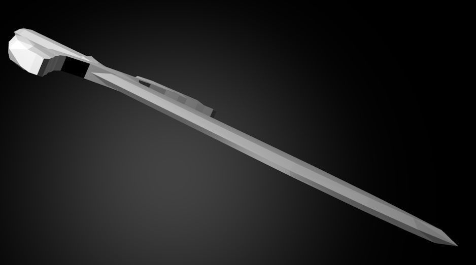 Low-Poly Dagger sword Free low-poly 3D model_3