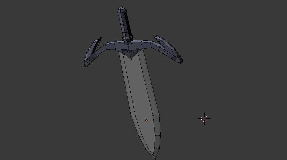 Low-Poly Dagger sword Free low-poly 3D model_1