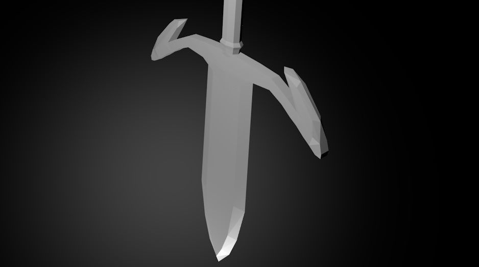 Low-Poly Dagger sword Free low-poly 3D model_5