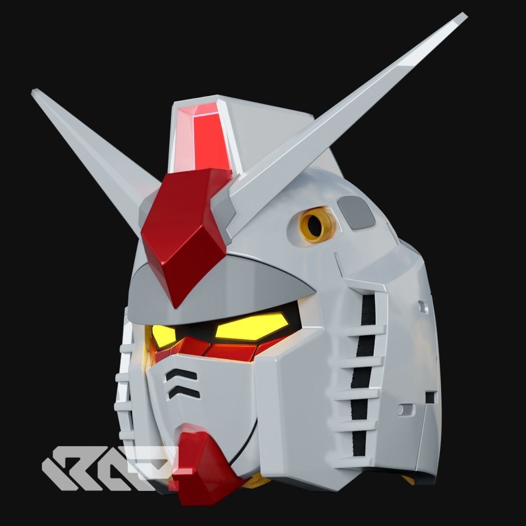 Gundam RX-78 Helmet 3D print model_1