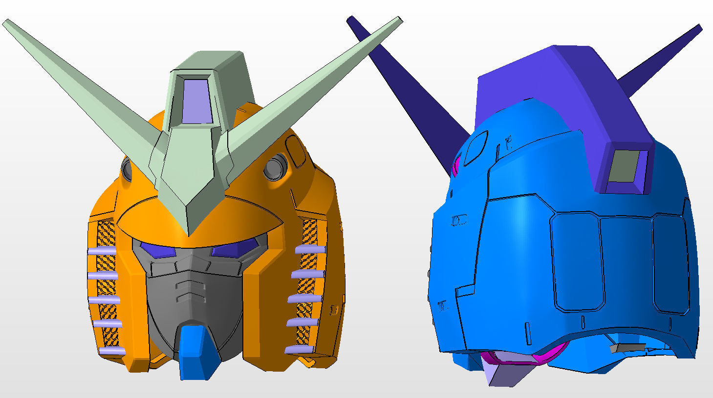 Gundam RX-78 Helmet 3D print model_5