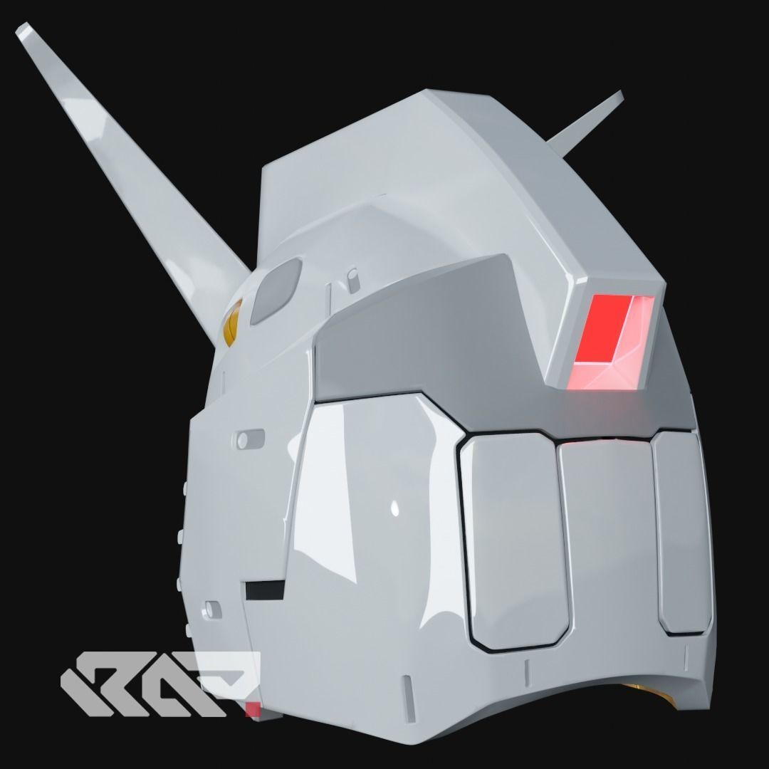 Gundam RX-78 Helmet 3D print model_3