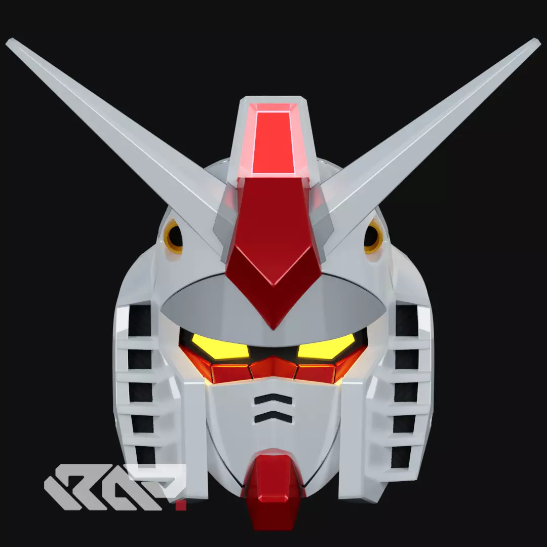 Gundam RX-78 Helmet 3D print model_0