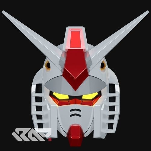 Gundam RX-78 Helmet 3D print model