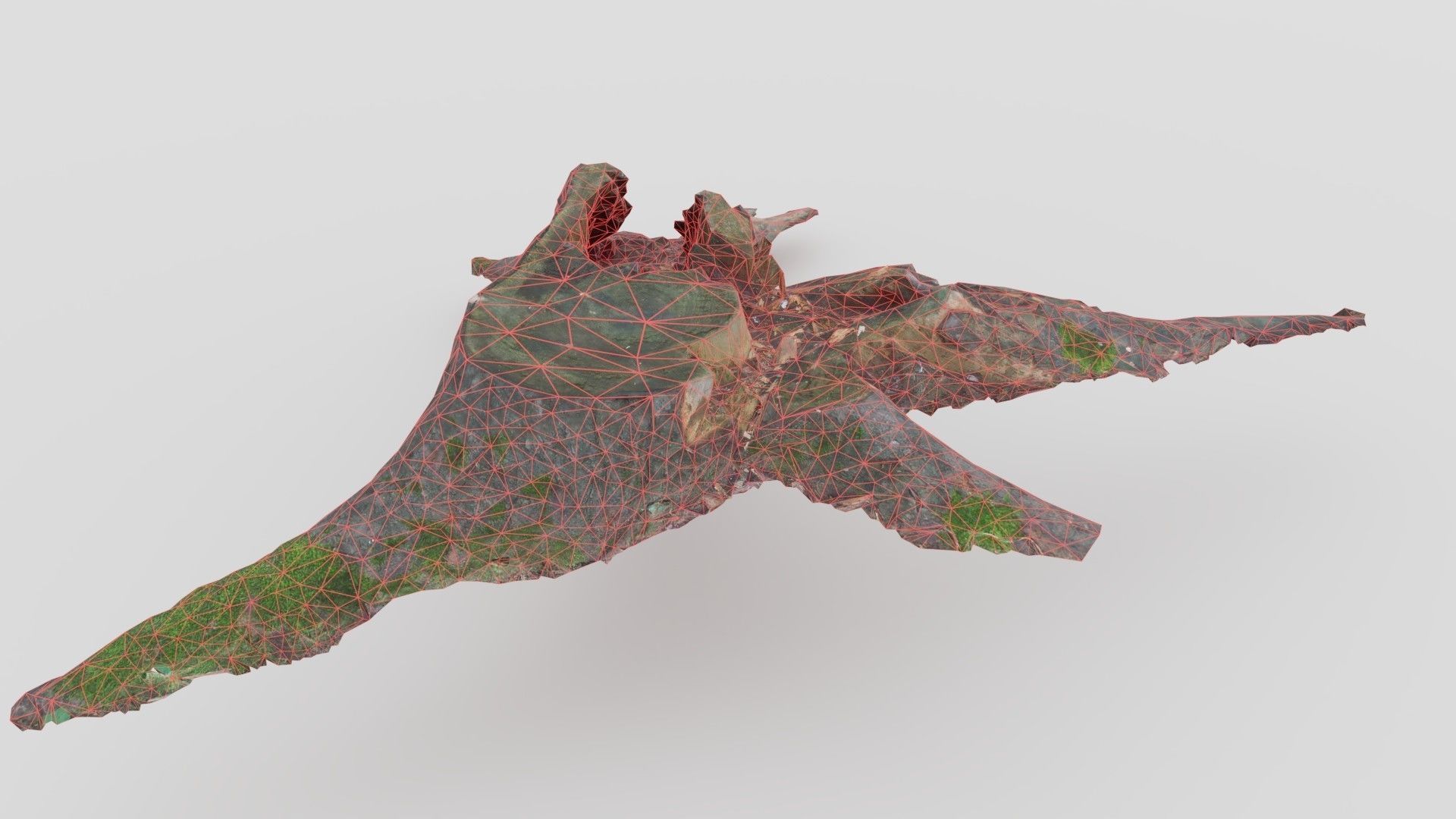 Tree Stump 2 Low-poly 3D model_1