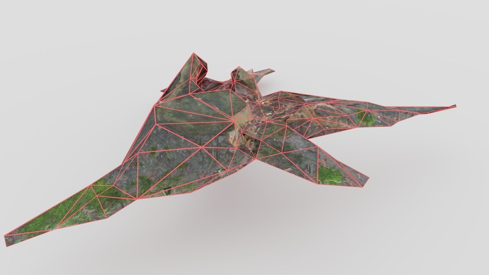 Tree Stump 2 Low-poly 3D model_5