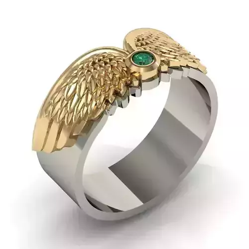 wedding rings with angel wings 