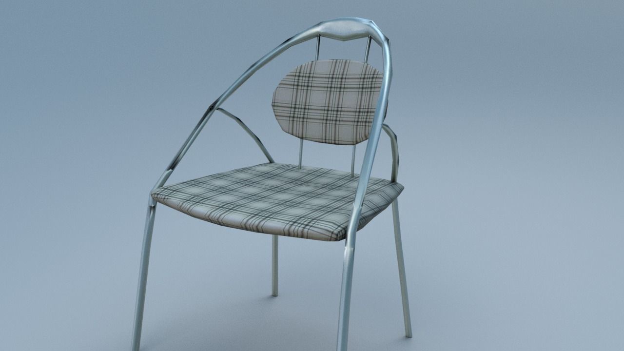 Chair9 for interior cafe and kitchen Low-poly 3D model_11